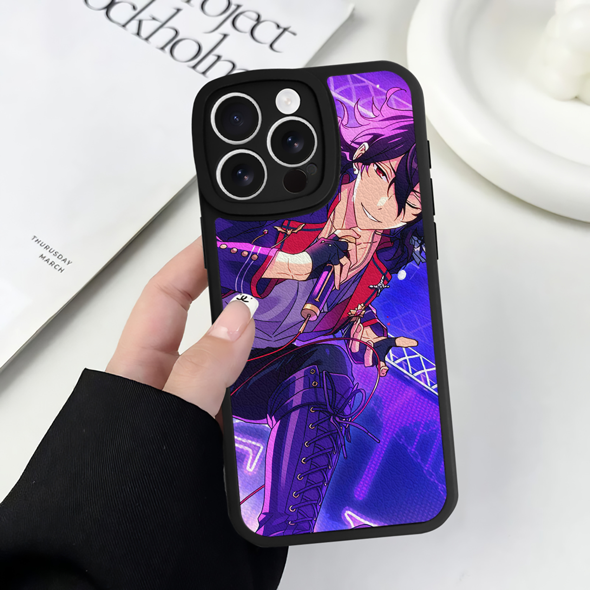 （画像用） あんさんぶるスターズ! Ensemble Stars 【iPhone 16シリーズ対応】シリコンスマホケース（レザー調） 材質：シリコン